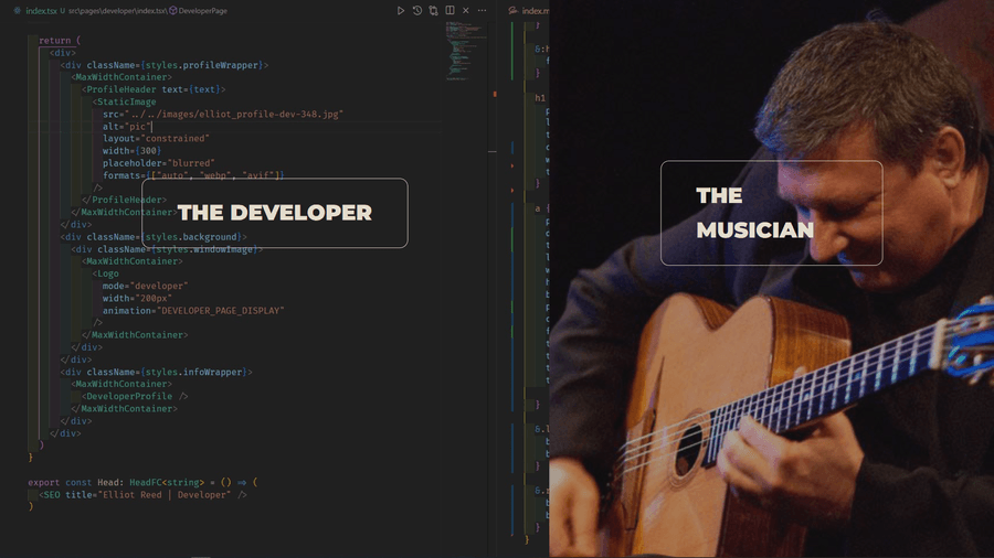Website landing page
